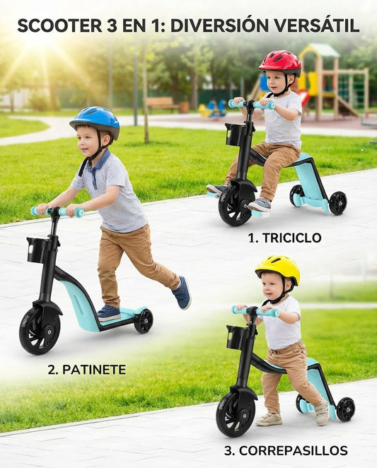Patín Scooter 3 en 1